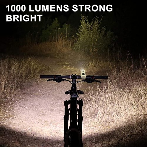 Bike Lights, 500 Lumen Bicycle Light with 6 Modes, USB Rechargeable Bike Headlight, Wide Beam Bike Lights for Night Riding