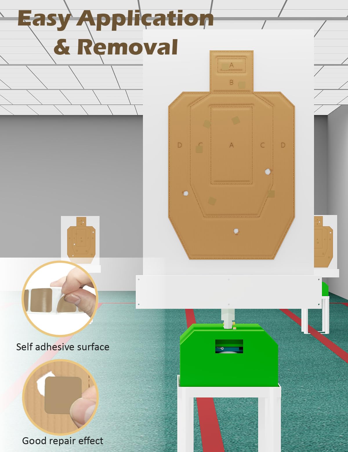 1500 PCS 1-Inch Target Pasters, Self-Adhesive Target Tape for Cardboard & Paper Silhouette Targets, Perfect for USPSA, IPSC, IDPA, and Shooting Practice