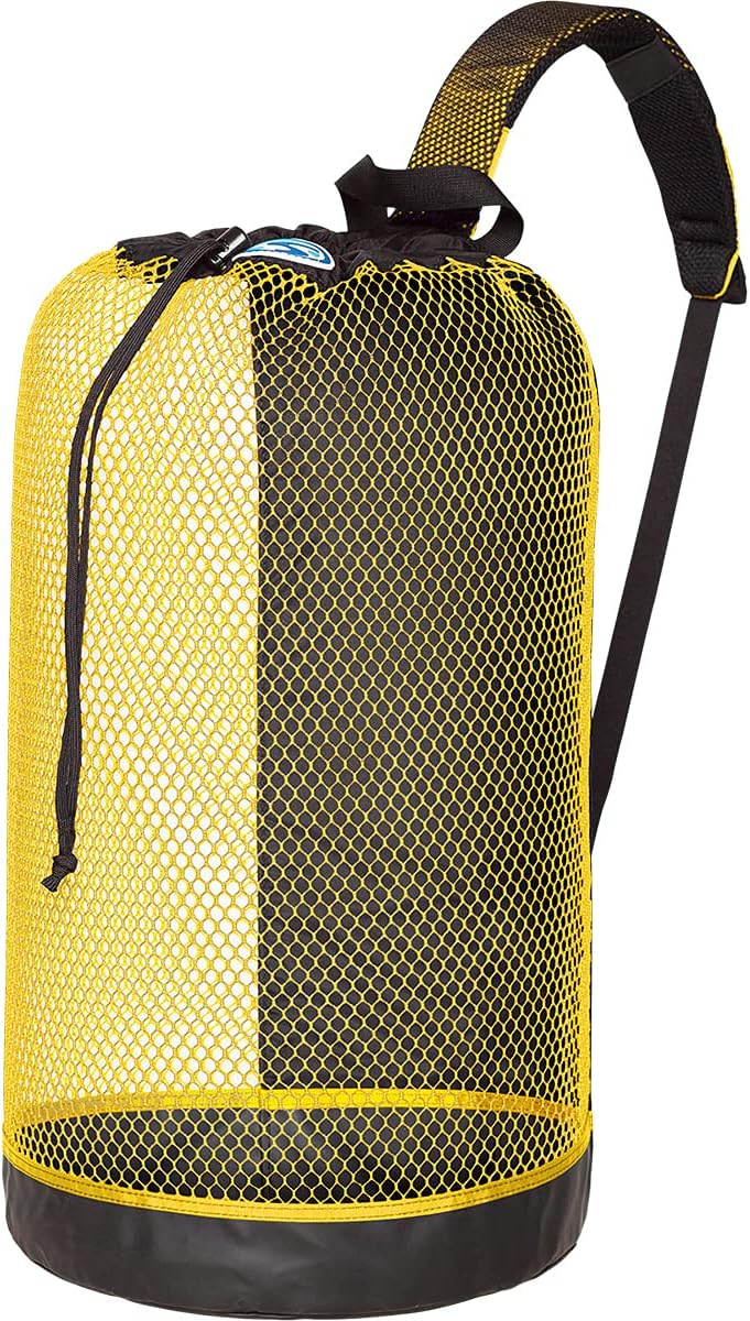 Stahlsac BVI Mesh Backpack: Compact 33L size, great beach bag for dry/wet gear, BLUE