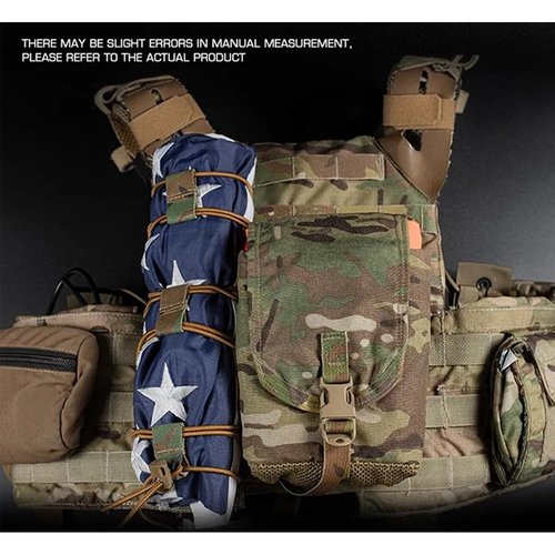 Tactical Flag Bungee Elastic Fastener Strap Shock Cord Retention Molle Webbing Loop Cord Lock Secure Plate Carrier Attachment