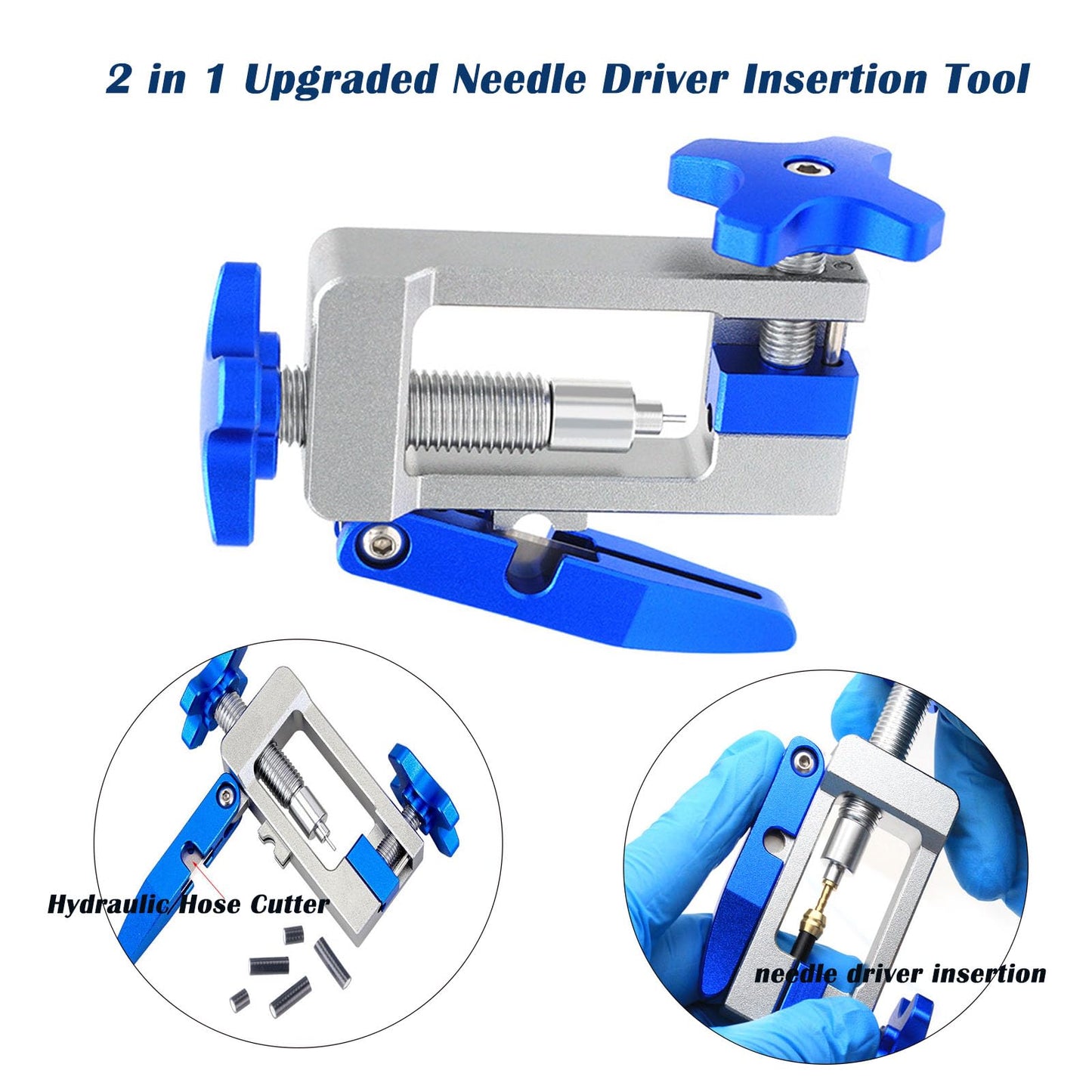 2 in 1 Needle Driver Insertion Tool Hydraulic Hose Cutter for MTB Road Bike with 10 BH59 + 10 BH90 Bicycle Brake Olive