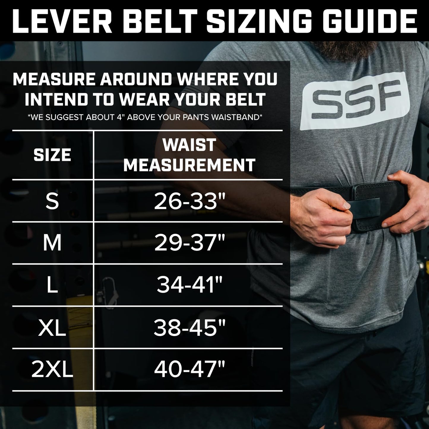 Serious Steel Fitness Lever Powerlifting Weightlifting & Exercise Belt, 4" Wide & 10MM Thick (Medium)
