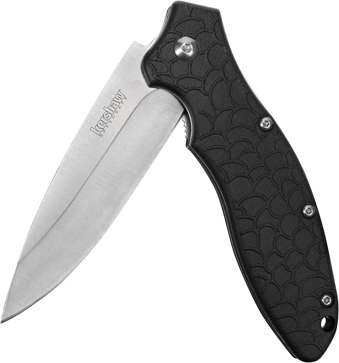 Kershaw Oso Sweet EDC Pocketknife, 3" 8Cr13MoV Steel Drop Point Blade, Assisted Folder Opening with Flipper, Liner Lock System, Black