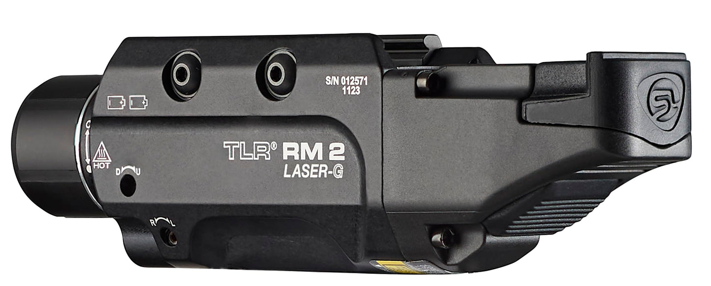 Streamlight 69454 TLR RM 2 G 1000-Lumen Rail-Mounted Tactical Weapon Light with Integrated Green Aiming Laser, and Key Kit, Black