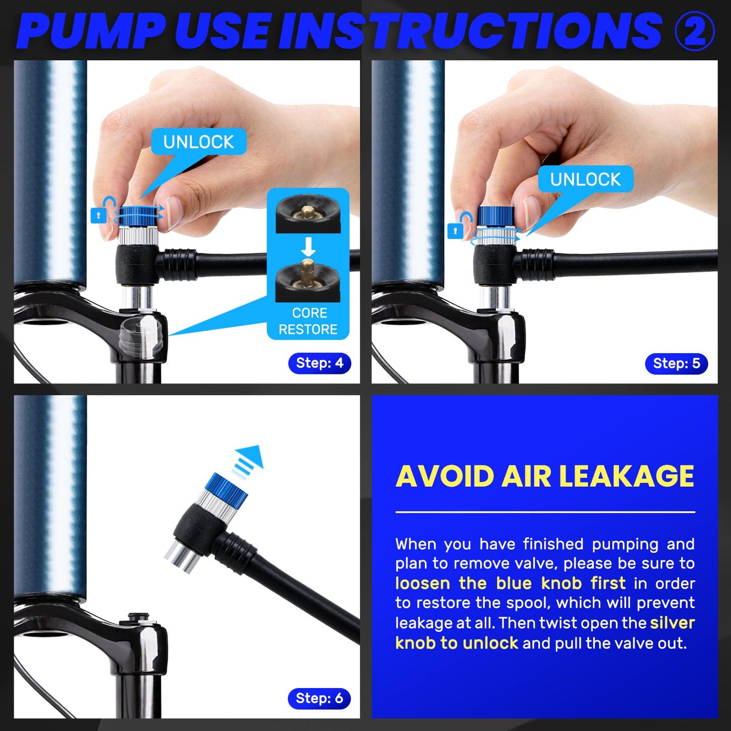 Gylbuz High Pressure Shock Pump: Bike Shock Air Pump with Gauge 400 PSI for Front Fork and Rear Suspension for Mountain Road Bicycle Fits Schrader Valve