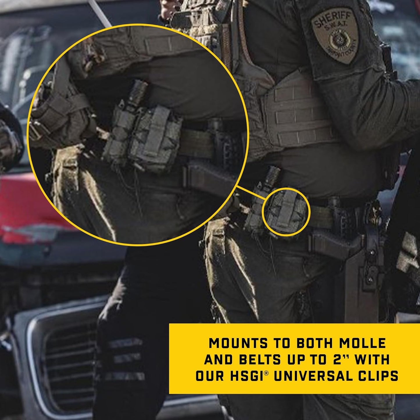 High Speed Gear MOLLE Mounted Handcuff Taco Pouch | Universal Handcuff Holster Fits Chain and Hinged Cuffs