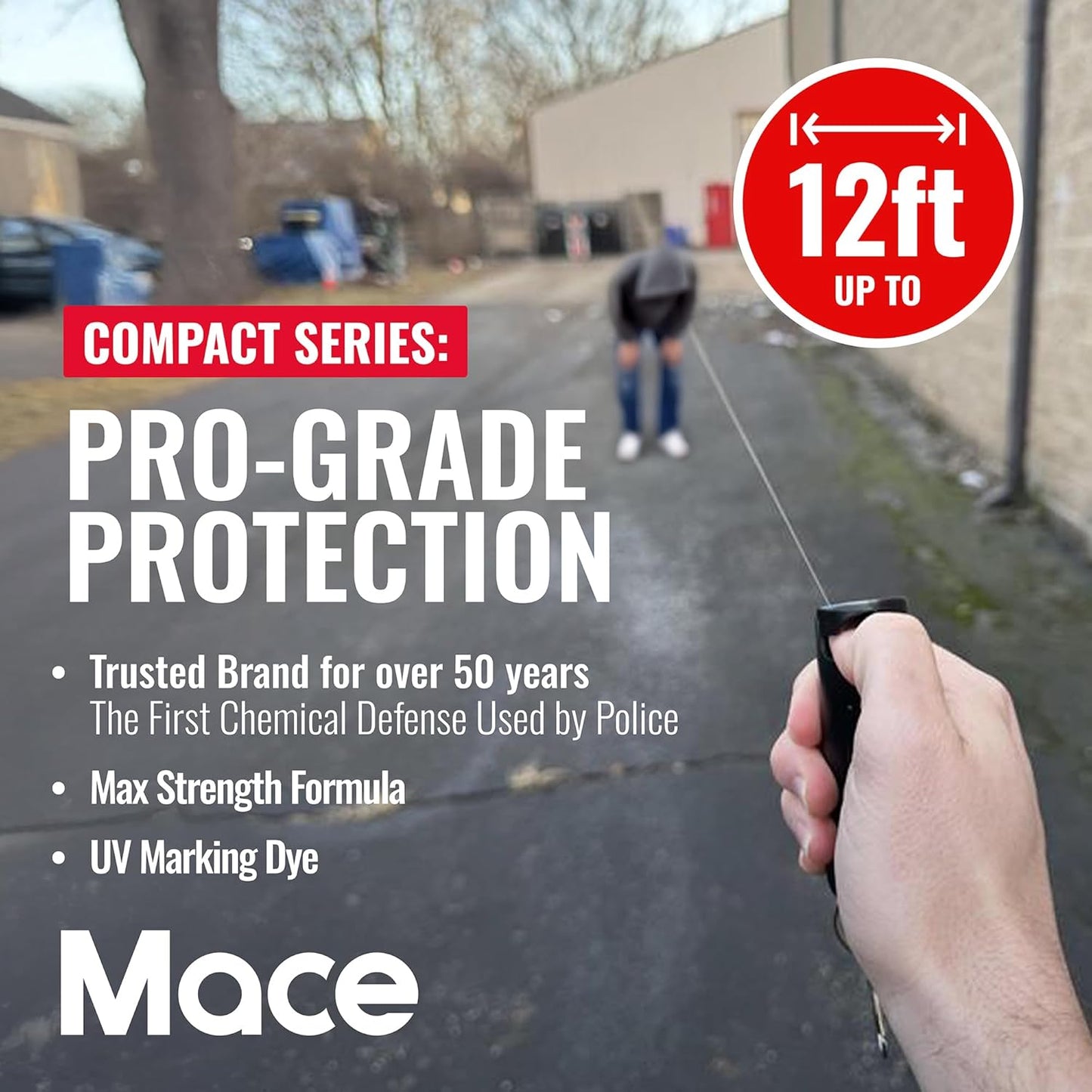 Mace Pepper Spray - Twist Lock & Hardcase Model, Max Strength 10% OC Formula, Long Lasting UV Dye, Self Defense Pepper Spray for Women & Men