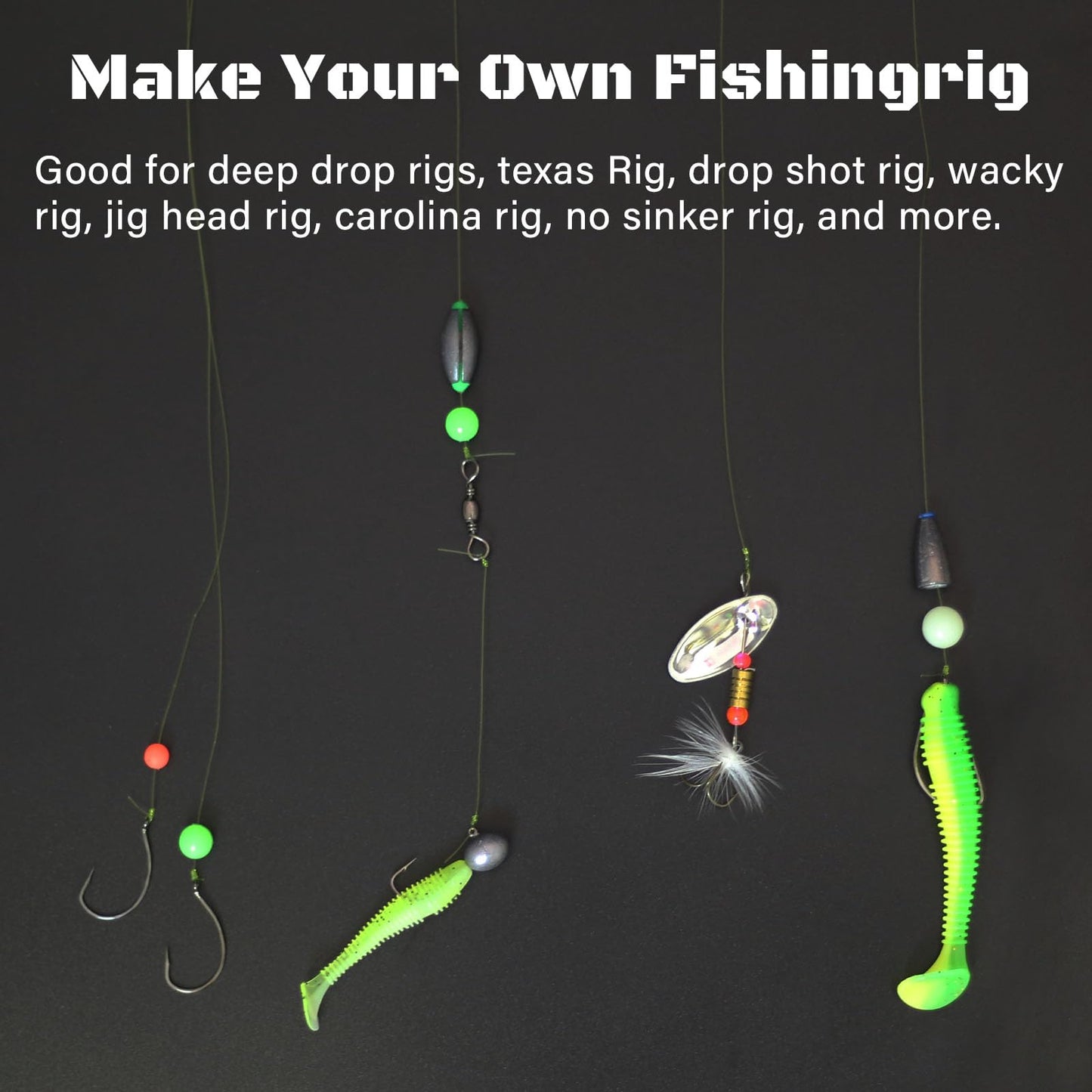 KJEIM Fishing Beads 6mm 8mm 10mm Glow in The Dark Bead Round Plastic Lure Rigging Catfish Rig Freshwater Saltwater for Fishing Rigs (8mm (300pcs))