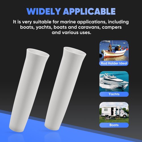 Vinyl Inserts for Fishing Rod Holder | Suitable for Boats, Yachts, and Ships,1-5/8 Inches I.D, 9 Inches Length
