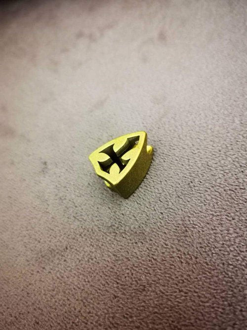 Cross Shield Shaped Brass Parachute Paracord Cord Tool Lanyard Bead