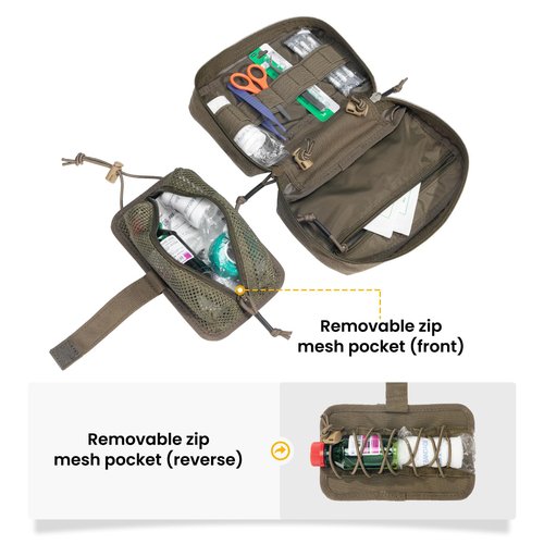 EXCELLENT ELITE SPANKER Tactical First Aid Pouch IFAK Rip Away Molle EMT Pouch Compact Admin Pouch Medical Utility Pouch for Tactical Vest,Backpack (Ranger Green)