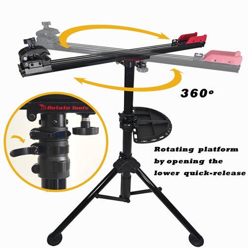 ROTATE TOOLS RT-200BH Bicycle Repair Mechanics Workstand - for Home or Professional Team Use - Mountain or Road Bike Maintenance with Plate Tools Holder - Aluminum Pro Sports