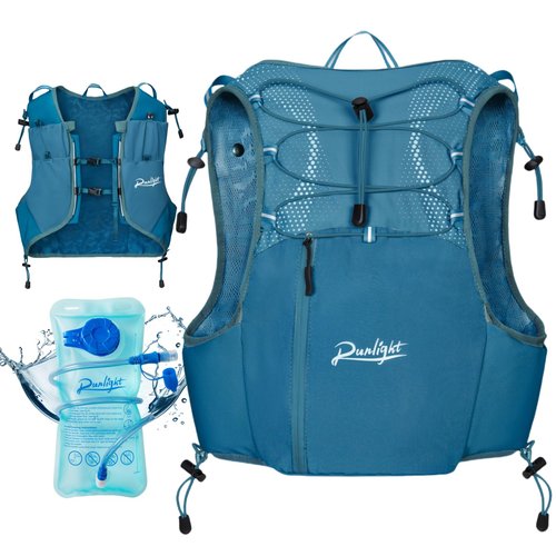 Runlight Running Hydration Vest Lightweight Hydration Backpack with 1.5L Water Bladder for Women Men Hiking Backpack Vest Pack for Cycling Race Marathon Camping