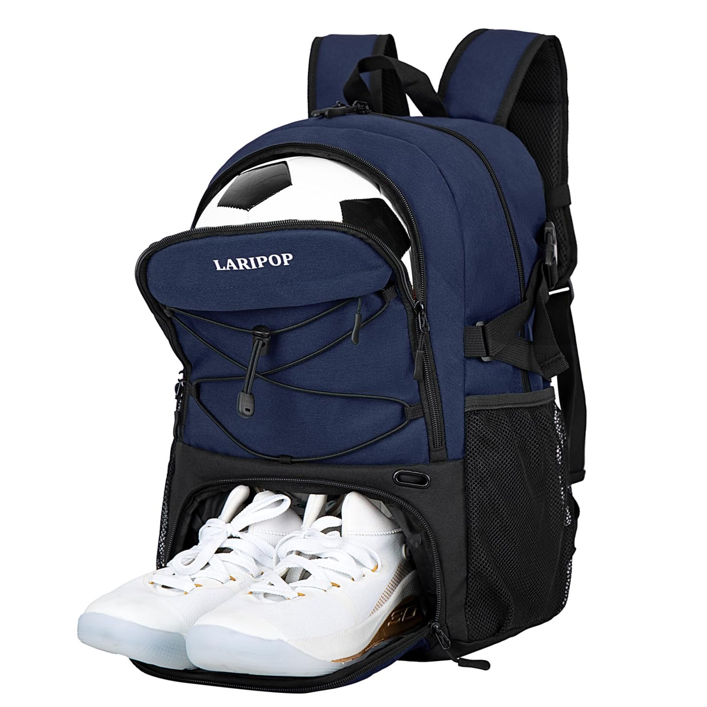 LARIPOP Soccer Bag-Youth Soccer Backpack for Men & Women,Waterproof Sports Bag Suitable for Volleyball, Basketball Accessories, Large Capacity Equipment Bag, with Ball Compartment and Laptop Compart
