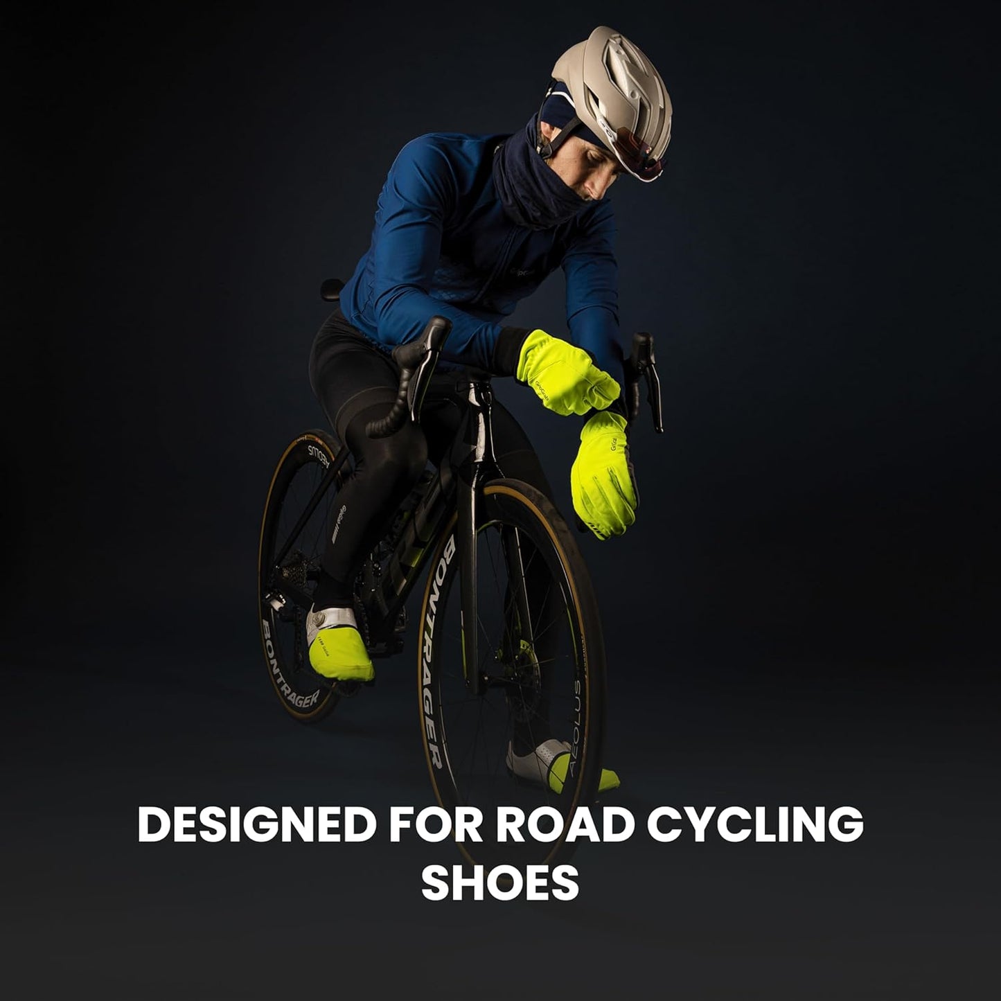 GripGrab Windproof Road Bike Toe Covers Cycling Overshoes Thermal Insulating Road Bicycle Shoe Covers Biking Toe Warmers