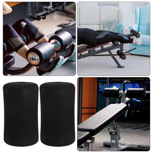 Totority Foam Foot Pads 4 Pcs Fitness Equipment Foam Cover Black Replacement Pads for Leg Extension Machines & Weight Benches (5.31 X 2.95 X 2.95 in) for Enhanced Comfort and Protection