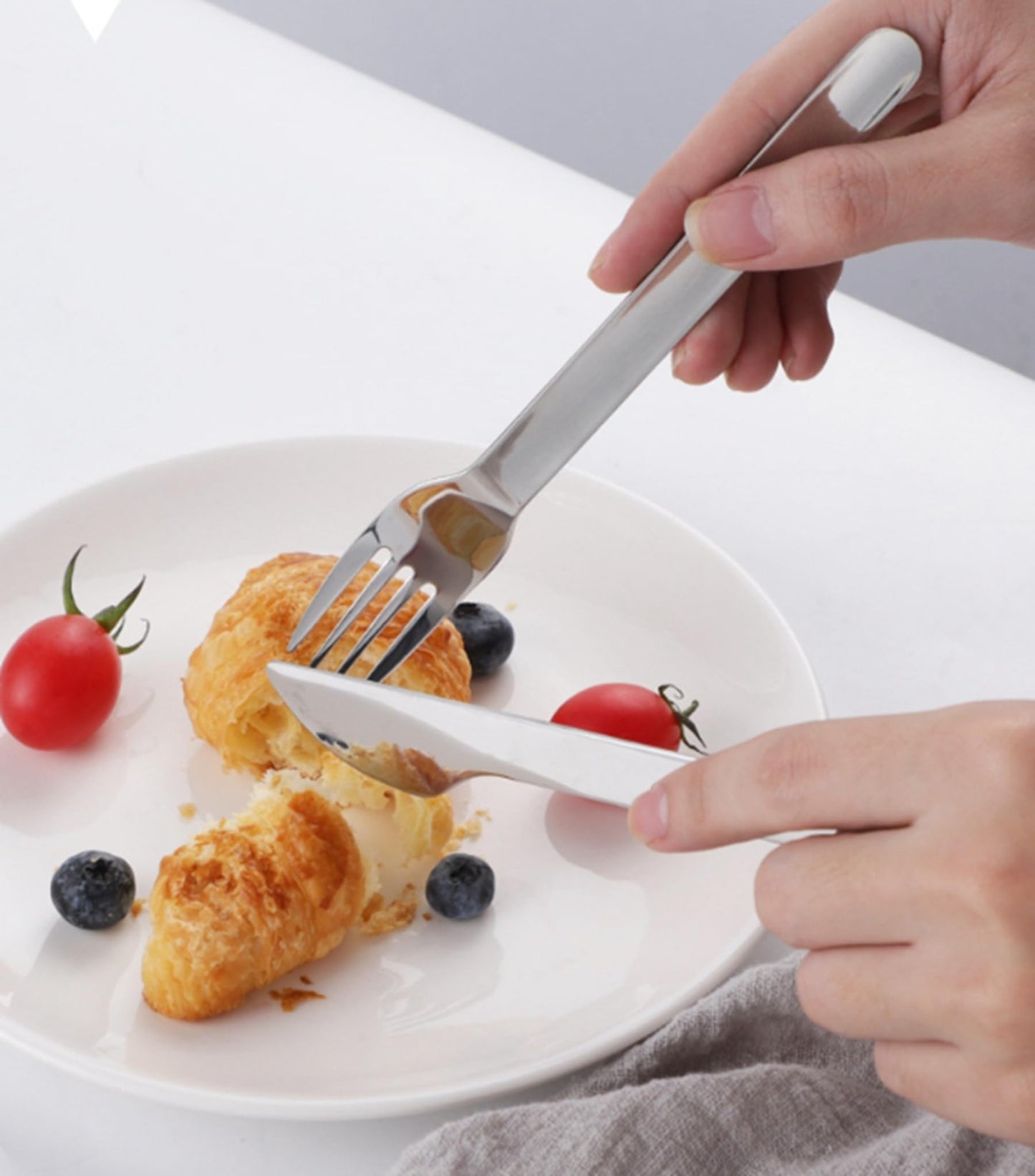 3-Pack 304 Stainless Steel Cutlery Set Flatware Set With Carrying Silicone Case Portable Travel Cutlery Set Reusable Cutlery Designed For Families, Travel SchoolAnd Camping (BLUE)