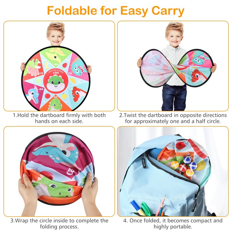 Accmor 28" Large Dart Board for Kids, Kids Dart Board with Sticky Balls, Backyard Indoor Outdoor Games Birthday Gifts for 3 4 5 6 7 8 Years Old Boys Girls