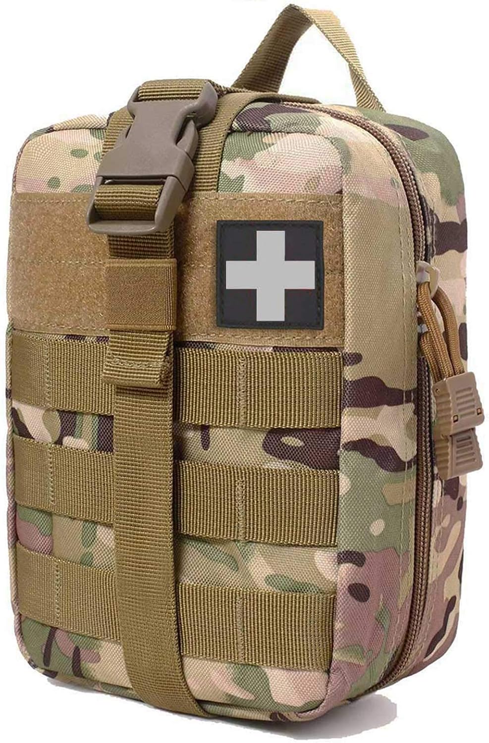 1000D Molle Ifak Pouch Rip Away, Tactical Tear Away Medical Pouch Empty, Military First Aid Pouch Bag Only for Camping Hiking Travel