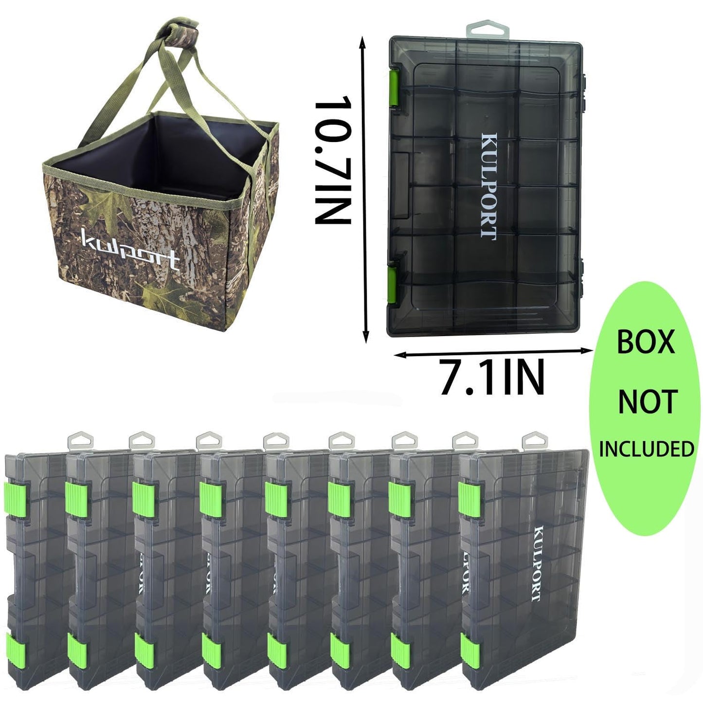 KULPORT Fishing Tackle Bag Fishing Bags for Freshwater Fishing or Saltwater Fishing Non-Slip Shoulder Strap & Suitable for 3700/3600/3500 Tackle Box-Medium
