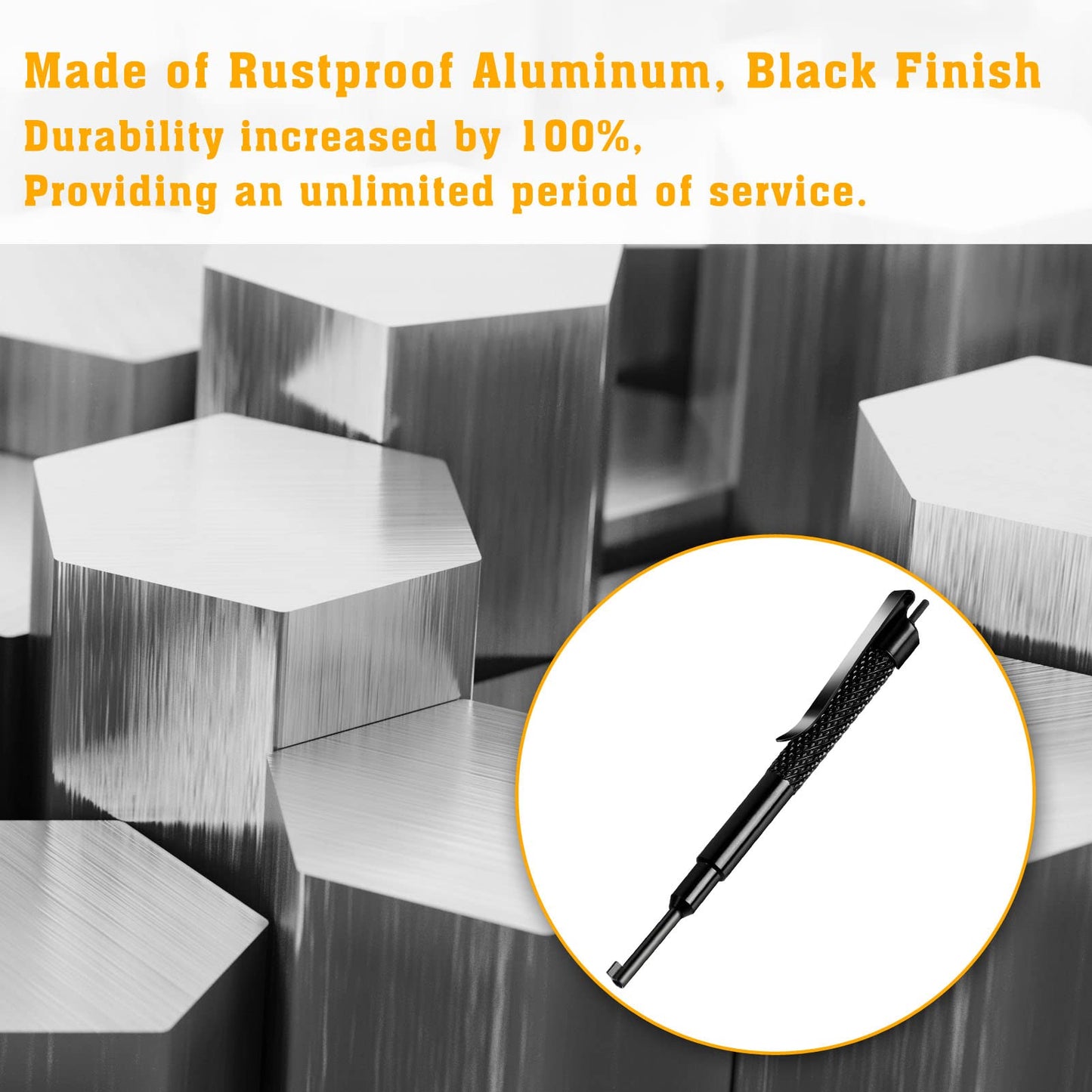 JOTOVO Pocket Handcuff Key 5" Extra Long Cuff Key Strong Polymer Finish, Police Cuff Key with Clip Compatible with Most Hand Cuffs- 2 Pack