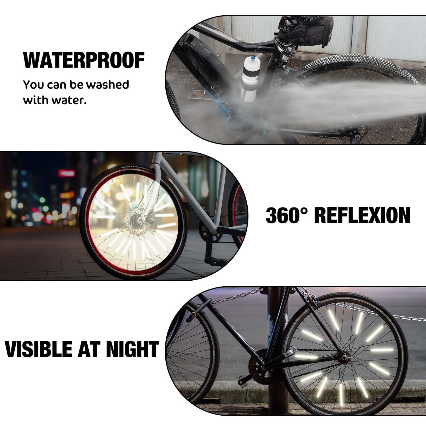 84 PCS Reflective Spoke Covers, Bike Spoke Reflector Bicycle Spokes Skins Wraps Bike Wheel Reflector Tube Spokes Covers Wheel Decoration Reflectors for Road Mountain Bicycle Motorcycle Dirt