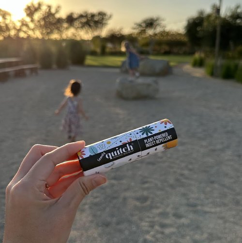 Quitch Geraniol Bug Balm, Bug Spray Alternative Travel Size Repellent, DEET Free Mosquito Shield for Kids, Natural Travel Size Mosquito Repellent Wipes Alternative Balm for Babies, Made in The USA