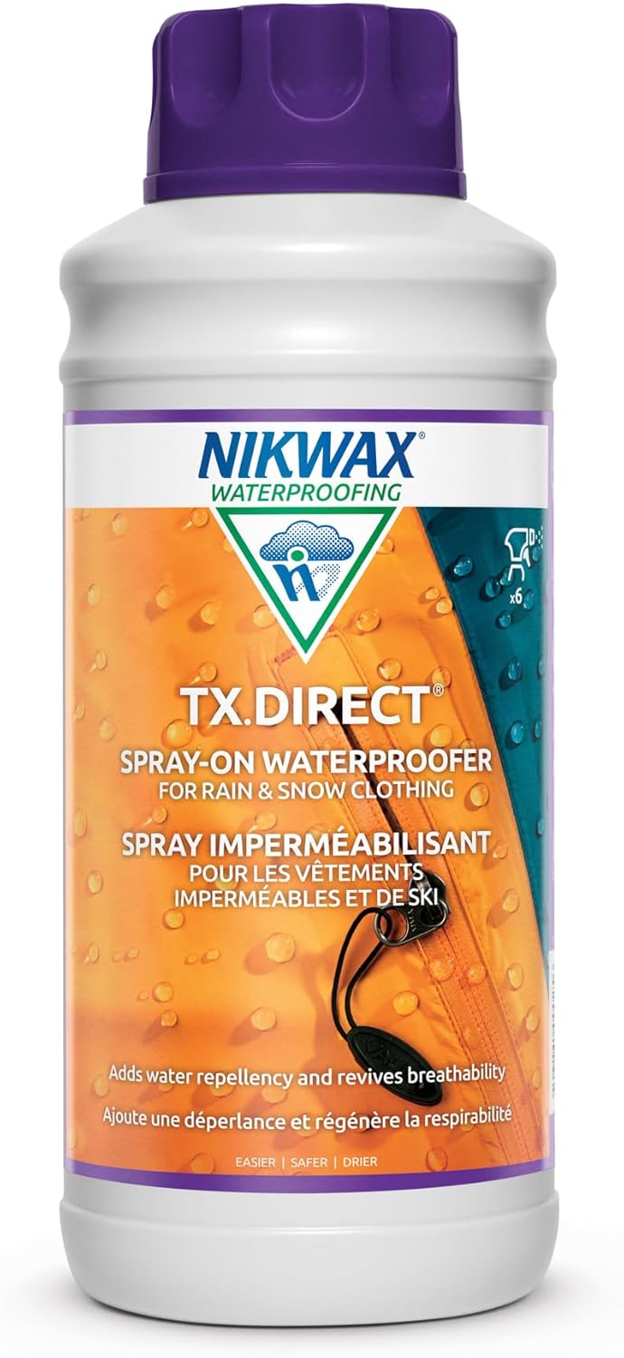 Nikwax TX.Direct Spray-On Waterproofing, 500ml, High Performance Waterproofing Renewal Treatment Restores DWR Water Repellency in Jackets, Outerwear, Rain, Ski and Snow Gear