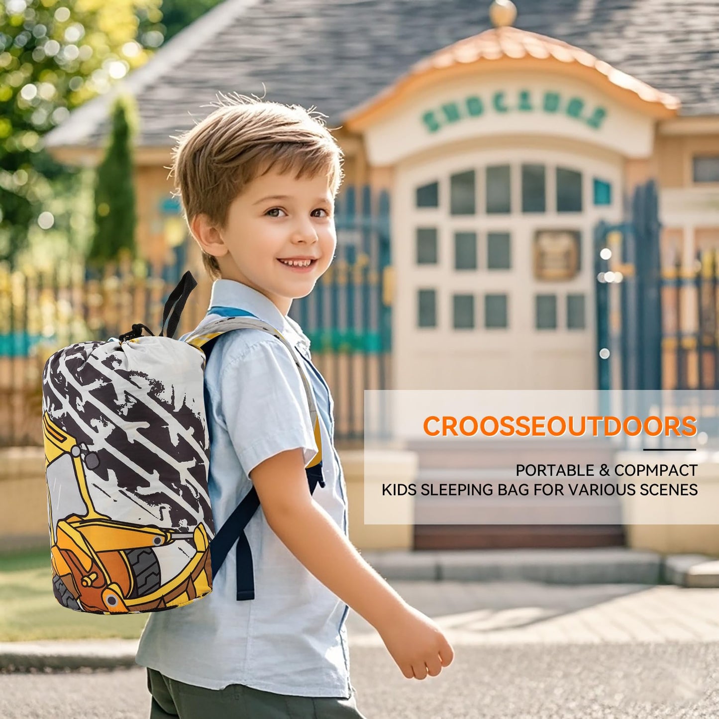 Kids Sleeping Bag for Camping - Lightweight 3 Season Child Backpacking Sleeping Bag for Girls and Boys, Waterproof Cmpact Youth Camping Gear for Outdoor by Croosseoutdoors