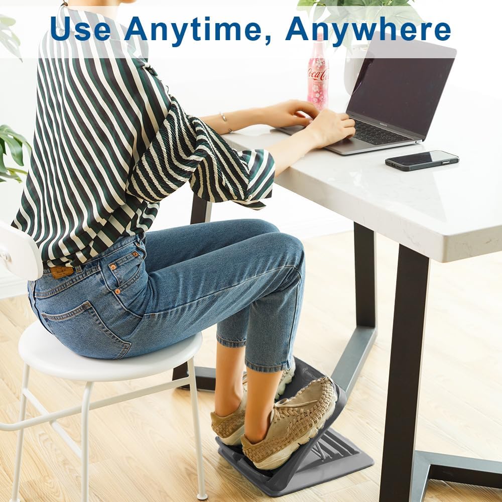 StrongTek Portable Slant Board, Lightweight 3.7 lbs, 5-Level Adjustable Calf Stretch Board (20°–50°) with Non-Slip Surface for Safe Stretching, Improved Ankle Flexibility, Balance & Rehab Anywhere