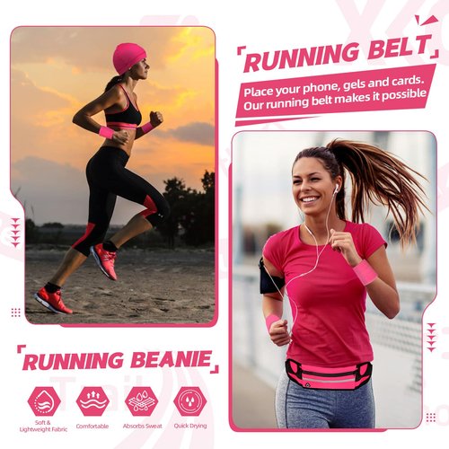 Running Gift Box - 13 Runner Essentials Kit With Belt, Headlamp, Kinesiology Tape, Folding Water Cup & More - Marathon Training, Night and Trail Running Outdoor Fitness Gift for Men Women