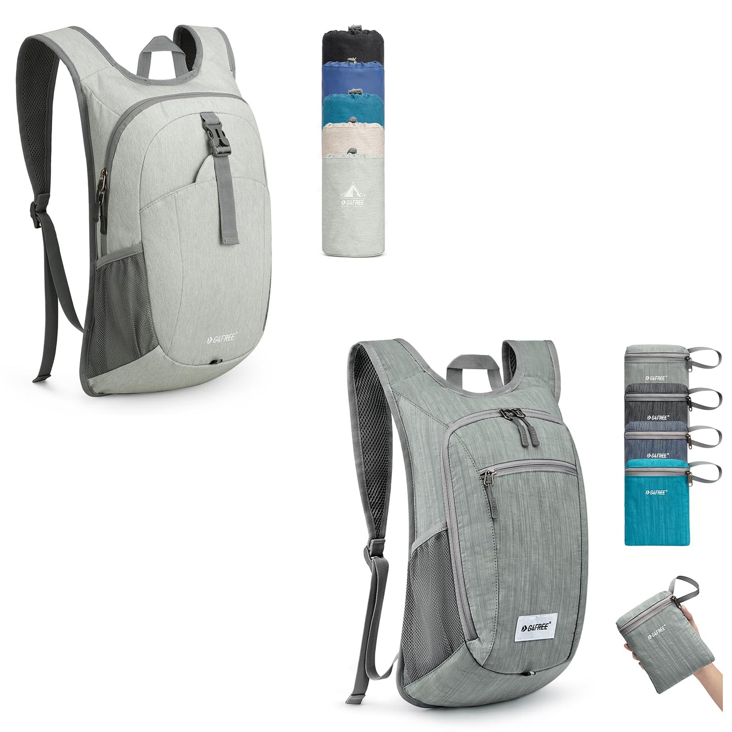 G4Free 10L/15L Lightweight Hiking Backpack+12L Lightweight Small Hiking Backpack