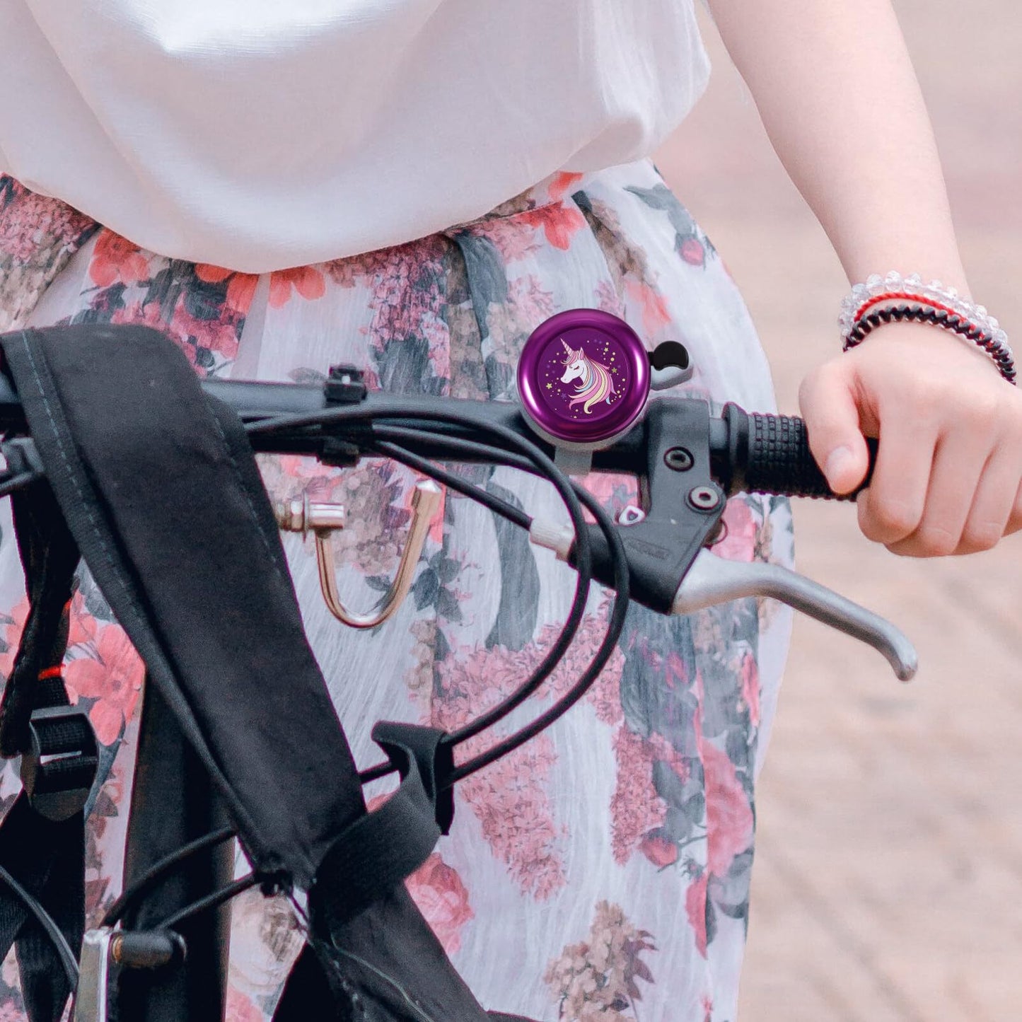 Kids Unicorn Bicycle Bell - Loud Clear Sound for Girls Bikes Fun Cartoon Handlebar Bell Easy to Install Unique Accessories for Kids and Scooters