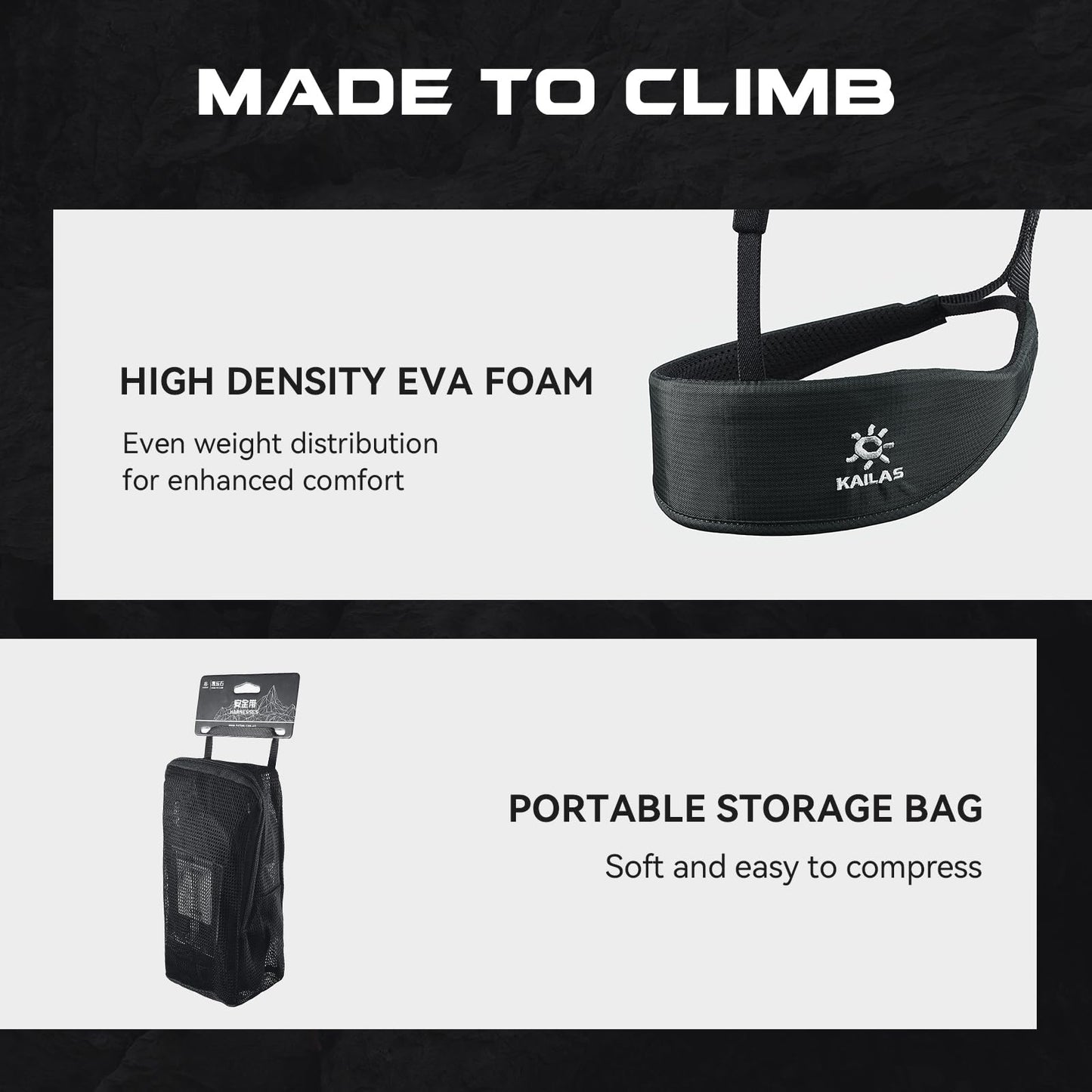 KAILAS Airo Rock Climbing Harness Roofing Harnesses Men Safety Harness for Construction Tree Climbing Mountaineering Harness