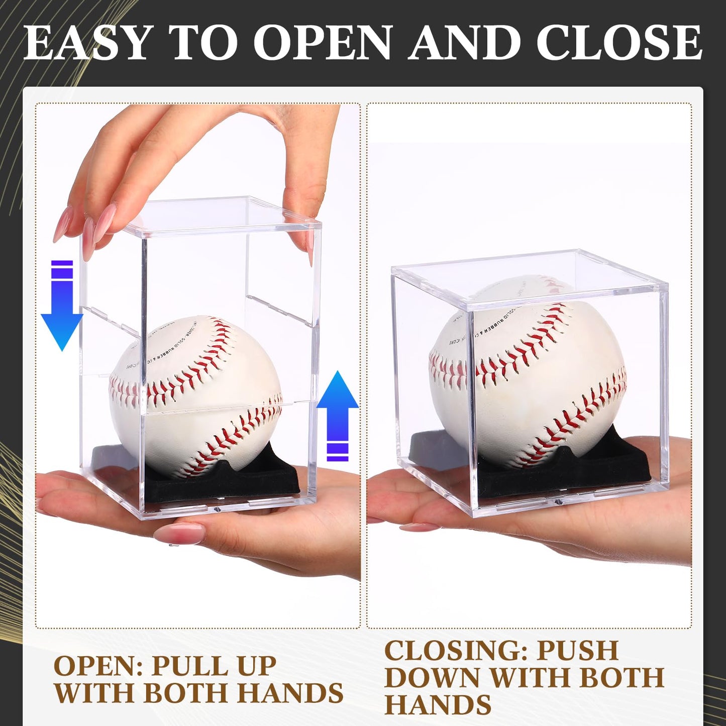 Kigley 18 Pcs Baseball Display Cases for Balls, UV Protection Cube Acrylic Baseball Holder, Clear Storage Autograph Holders for Official Size Memorabilia Ball Display Cases