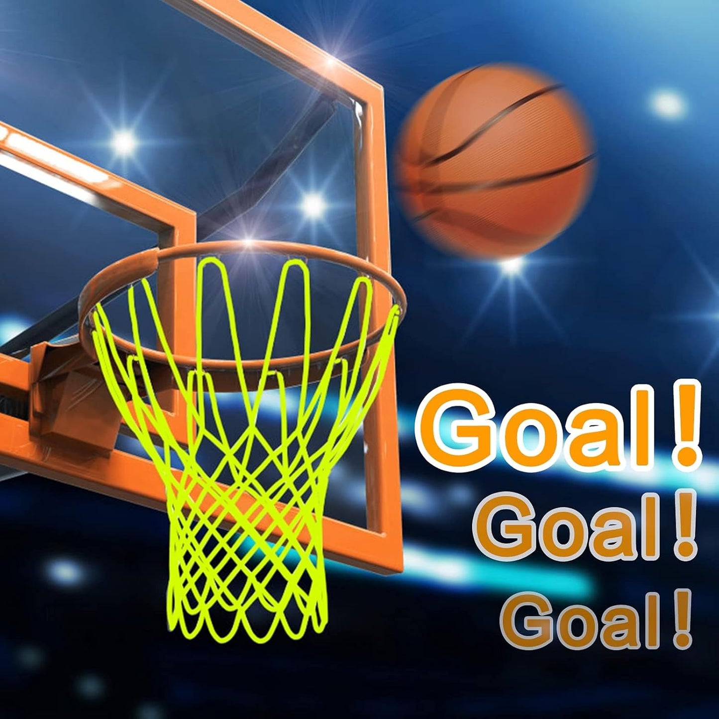Glow Basketball Net – Luminous Outdoor Nylon | Portable Sun-Powered Nightlight