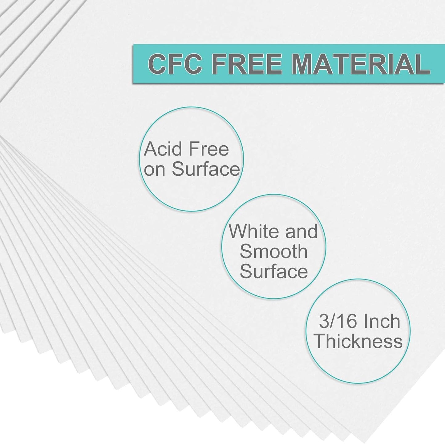 30 Pack Foam Boards 8x10 Inch Foam Core Backing Board White 1/5" Thickness Mat Board Polystyrene Poster Board Signboard Perfect for Presentations School Office & Art Projects