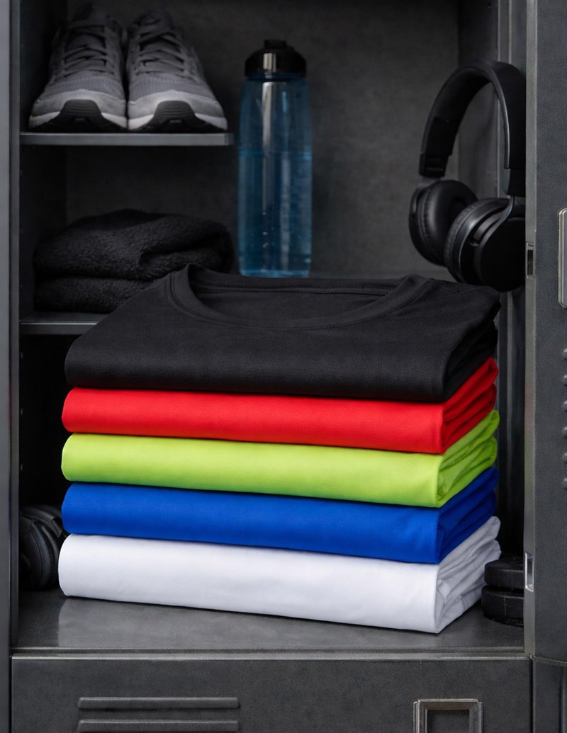 5 Pack Men’s Active Quick Dry Crew Neck T Shirts | Athletic Running Gym Workout Short Sleeve Tee Tops Bulk (Edition 7, Medium)