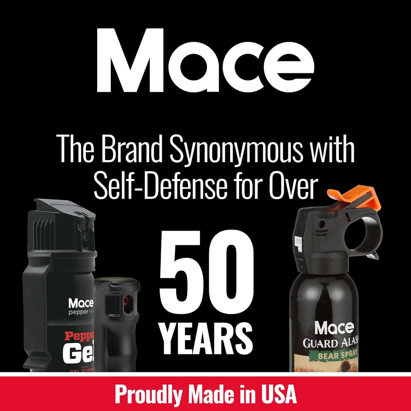 Mace Pepper Spray - Twist Lock & Hardcase Model, Max Strength 10% OC Formula, Long Lasting UV Dye, Self Defense Pepper Spray for Women & Men