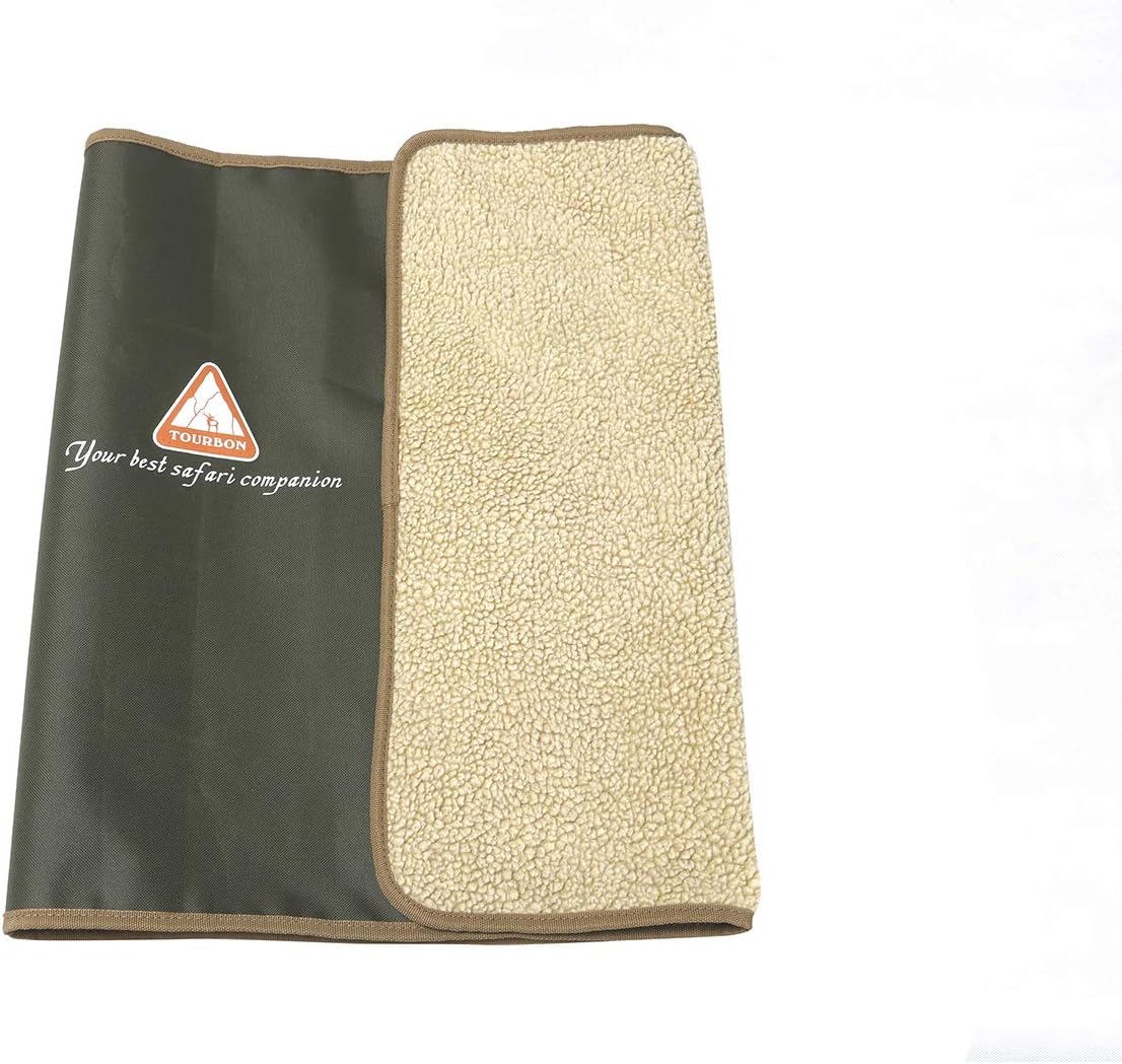 Tourbon Gun Rifle Roll-up Cleaning Mat Pad Shooting Hunting Gun Tool Kit Fleece Lined