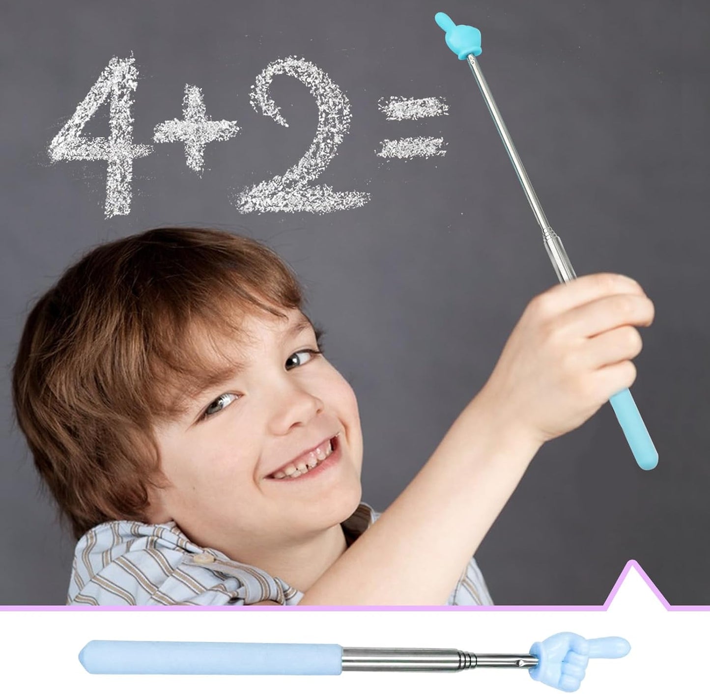 3 PCS Telescopic Pointer Finger Stick,Classroom Finger Pointer Stick Pointers,Kids Reading Finger Pointer Stick,Collapsible Finger Pointing Stick,for School Kindergarten Elementary,Classroom Supplies