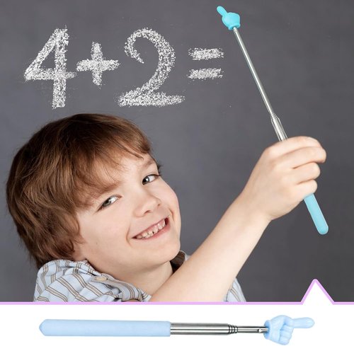 3 PCS Telescopic Pointer Finger Stick,Classroom Finger Pointer Stick Pointers,Kids Reading Finger Pointer Stick,Collapsible Finger Pointing Stick,for School Kindergarten Elementary,Classroom Supplies