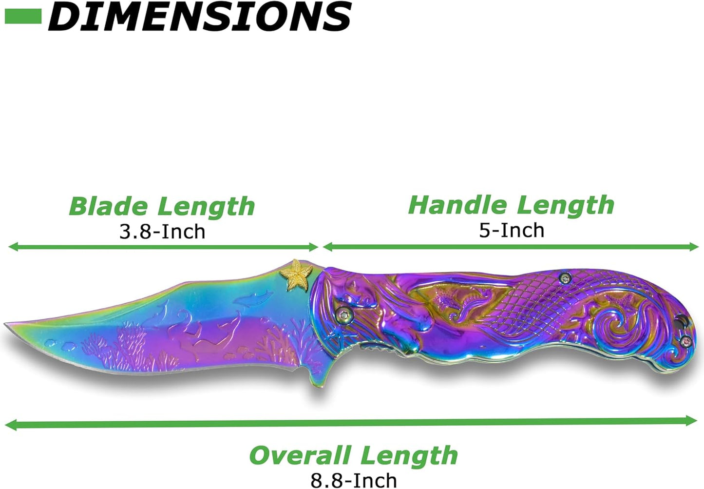 Masters Collection MC-A013 Series Spring Assist Folding Knife, 5-Inch Closed