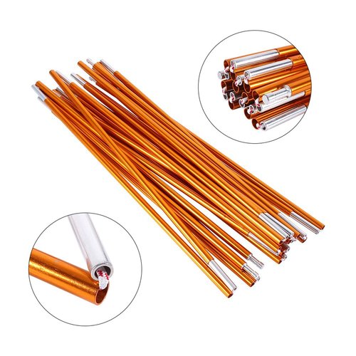 2pcs Tent Poles Replacement 13.28ft, Aluminum Tent Pole Repair Kit, 11 Segments Flexible Tent Poles for Camping Hiking Backpacking Tent, Rod Diameter 0.33 inch / 8.5mm