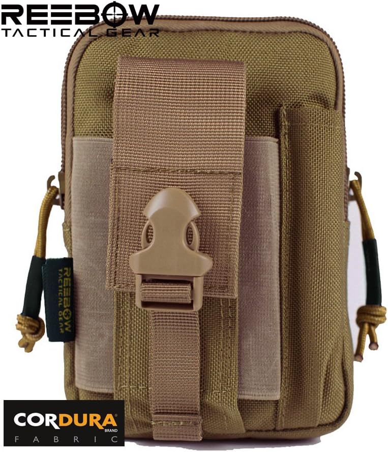REEBOW GEAR Tactical Molle EDC Pouch Utility Gadget Belt Waist Bag with Cell Phone Holster Holder