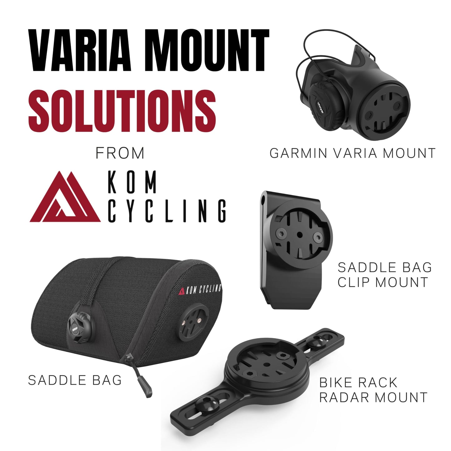 KOM Cycling Garmin Varia/magene L508 Light Support One Size