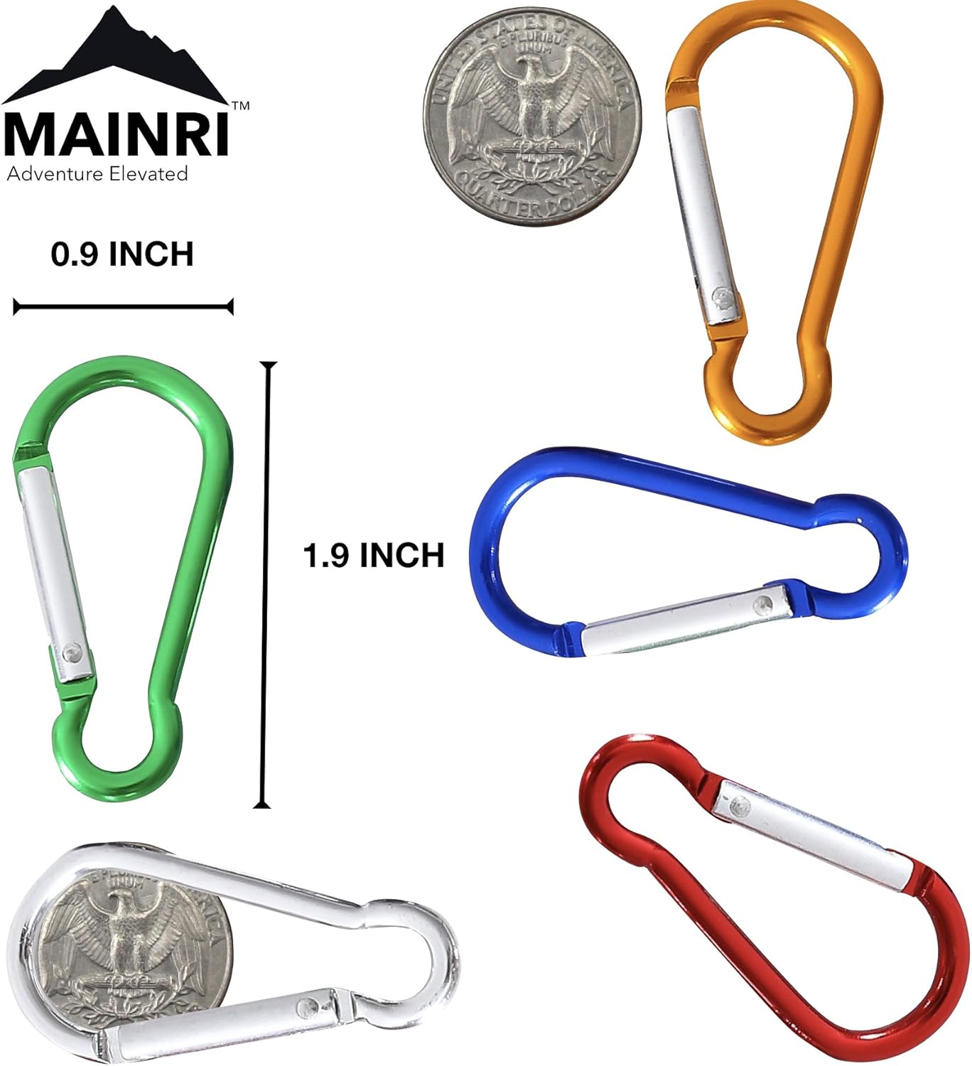 Carabiner Clip Keychain Small Carabiner Mini Carabiner Spring Aluminum Carabiner Outdoor Caribeaners Small Keychain Carabeaner Ring Carabiner Keychain Bulk Mini Keychain Clip