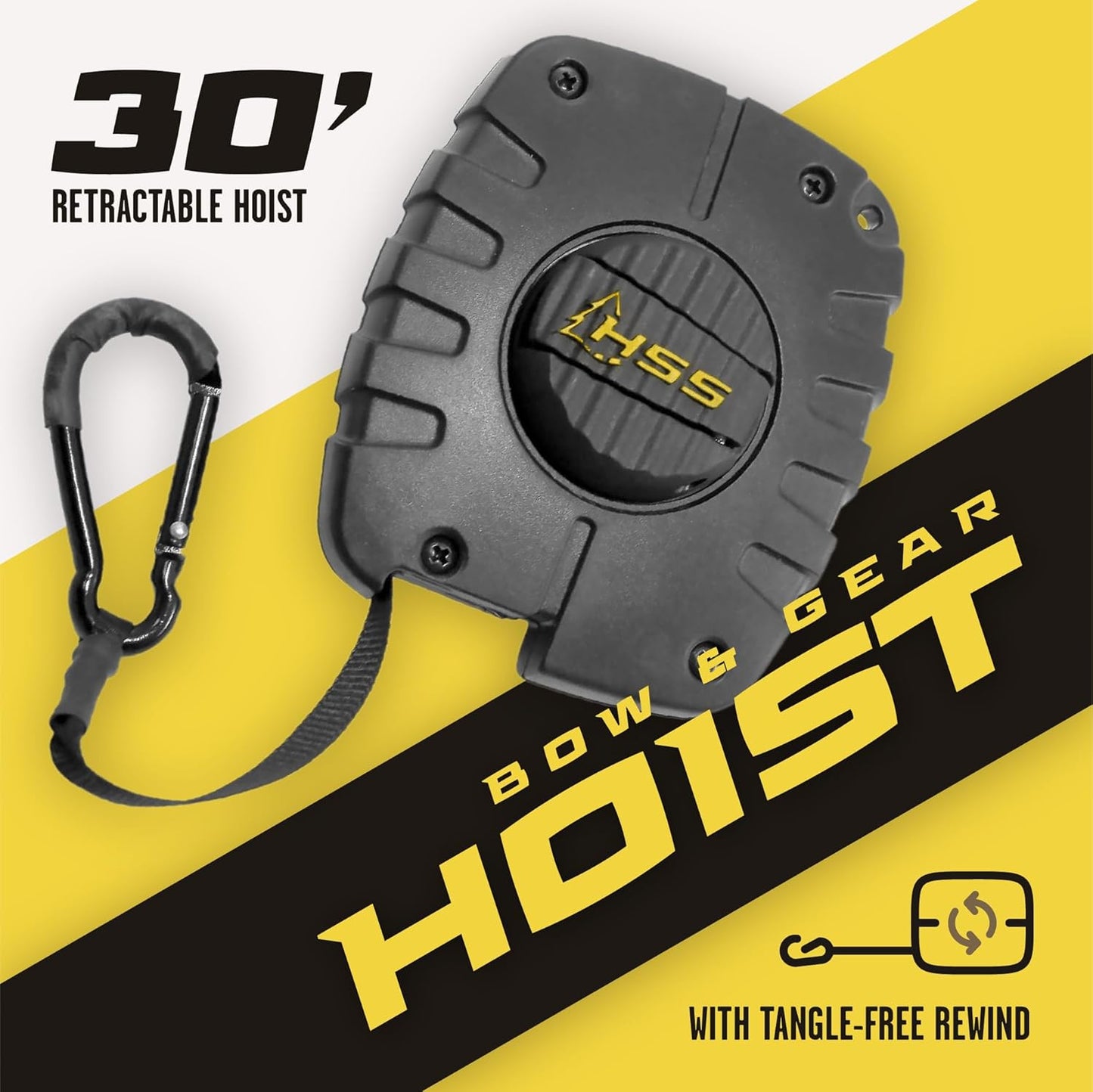 Hunter Safety System Bow & Gear Hoist - 30 Foot Retractable Gear & Bow Hoist for Tree Stand Hunting, Essential Hunting Supplies