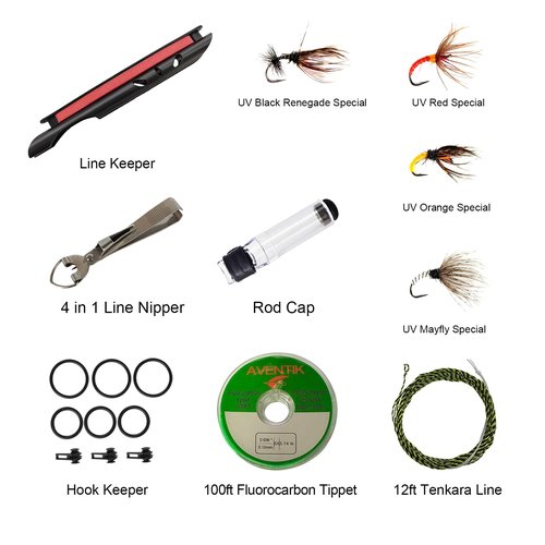 Aventik FreshStart Tenkara Fly Fishing Rod Combo(Green,2.4M/8FT)