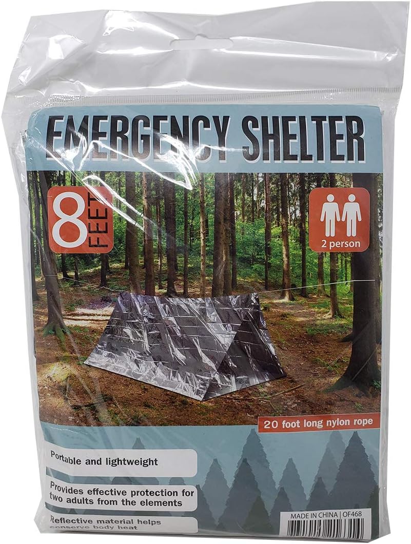 2 Pack - Emergency Survival Shelter Tent | 2 Person Thermal Shelter | All Weather Tube Tent | Reflective Material| Lightweight | Waterproof Camping Gear